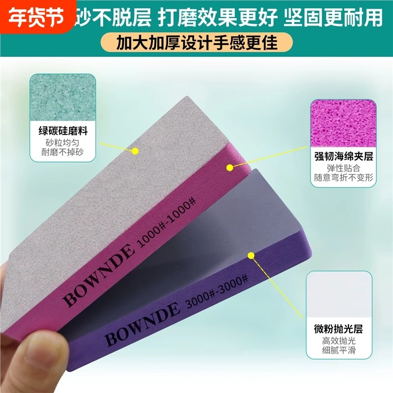 玉器抛光打磨神器超细镜面打磨砂纸翡翠绿松石文玩抛光板海绵砂纸