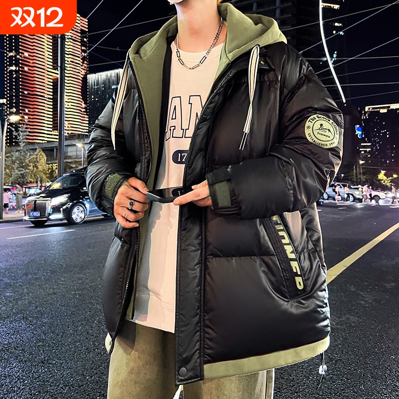 户外2025新款青少年冬季加厚羽绒服外套男款初中高中学生大童冬装