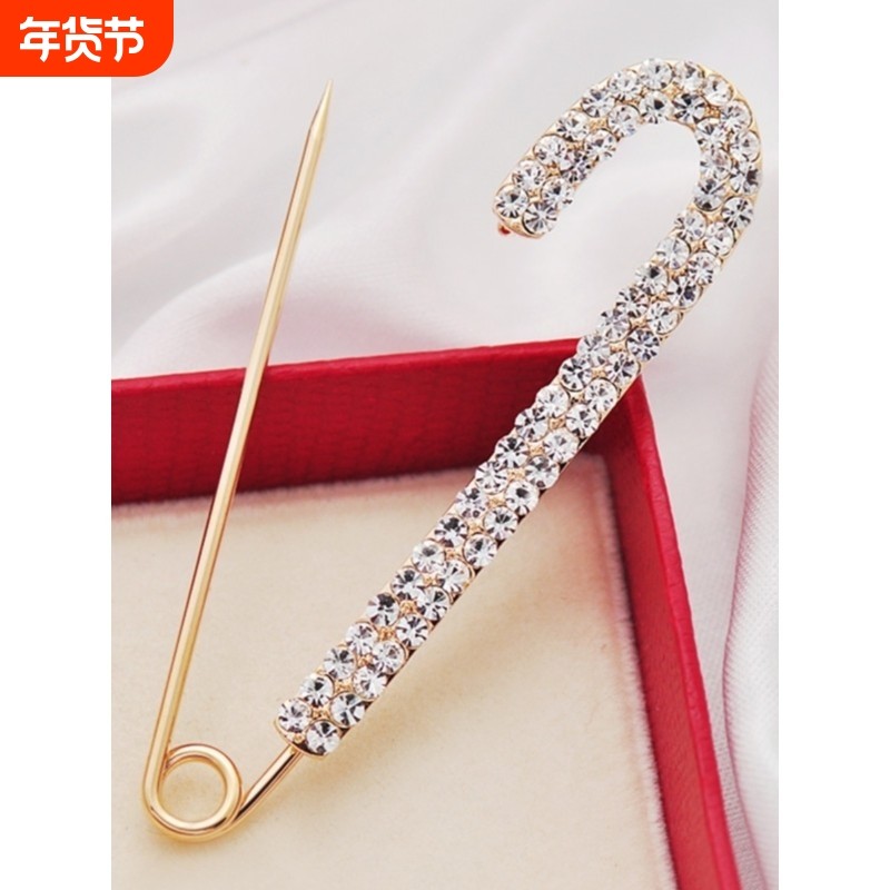 复古镶钻别针毛衣披肩胸针夏禅服开衫扣针冬季围脖装饰固定西装