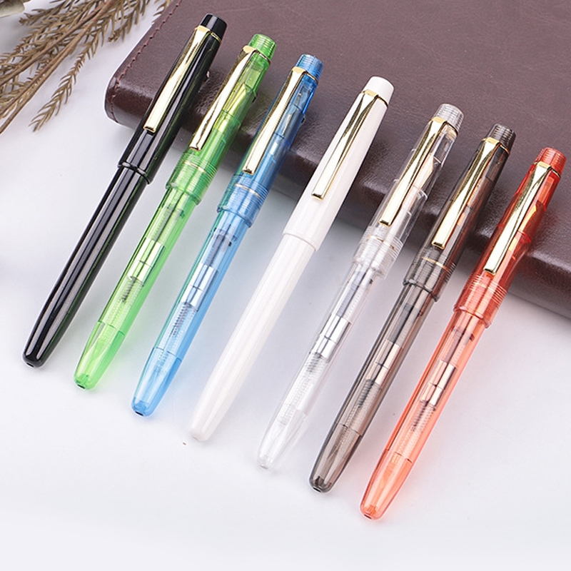 透明彩色正姿钢笔小学生专用书写练字笔吸墨水墨囊两用小学生练字硬笔书法高颜值