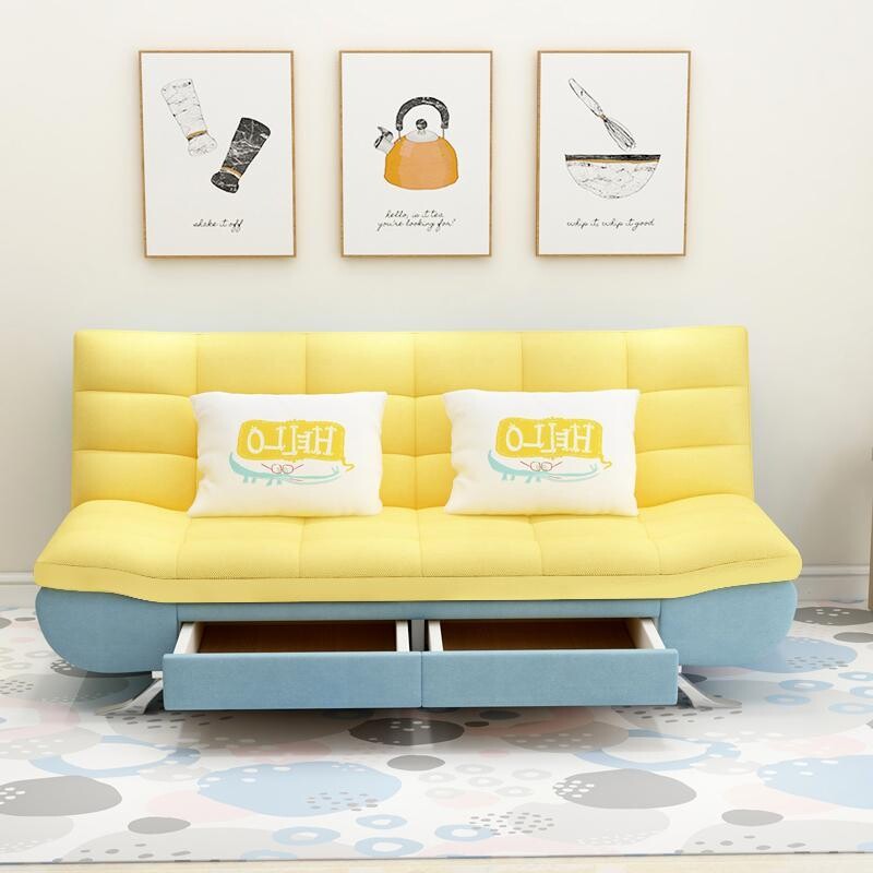 d可储物折叠1.9宽1.2沙发小户型出租屋可拆洗布艺沙发床双人沙