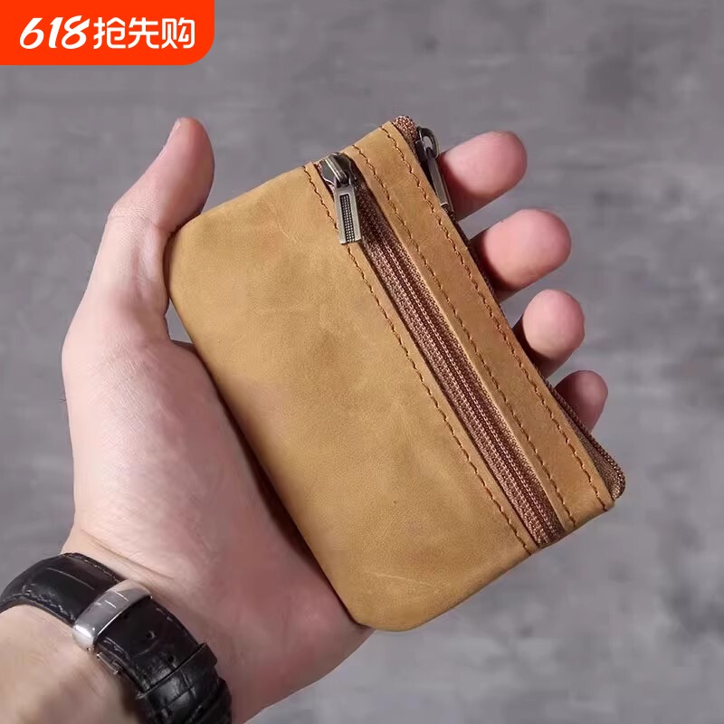迷你多功能零钱包卡包手工复古男女新款原创超薄钥匙包硬币横款