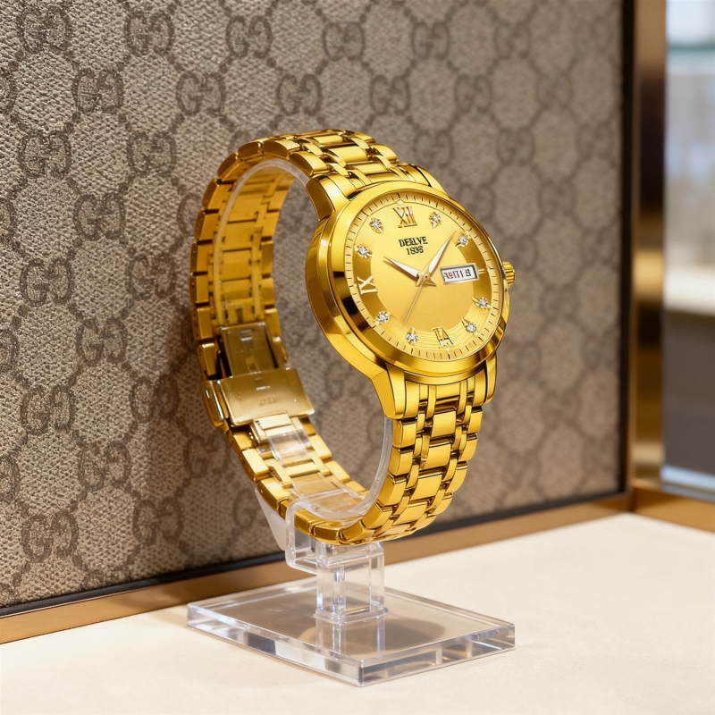 男款手表防水石英腕表高级感男士全自动非机械表正品名牌钢带商务