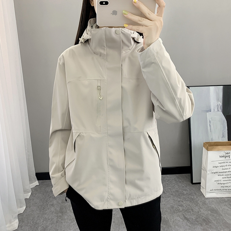 新款春秋冬季户外拼色冲锋衣