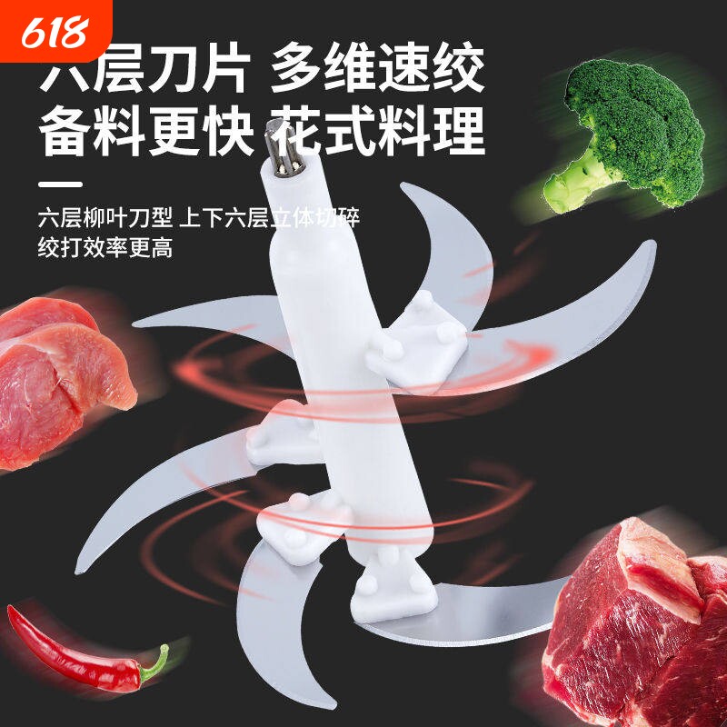 扬子绞肉机通用配件不锈钢刀头刀架2升3升5升6叶刀头片玻璃碗机头