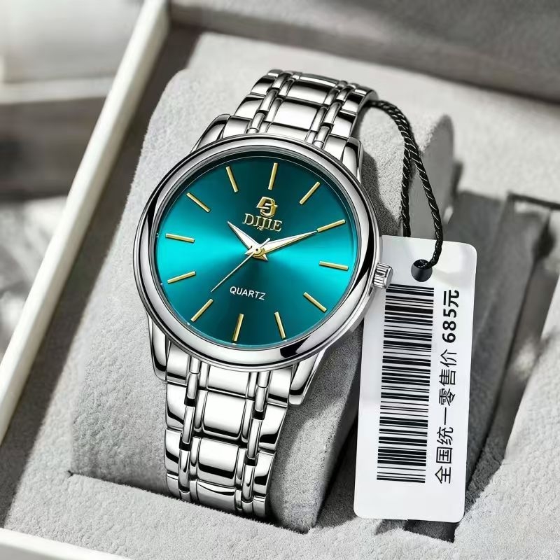2025休闲石英手表钢带石英表男女时尚情侣潮流商务大表盘男腕表