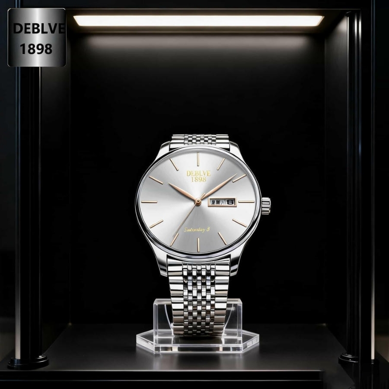 镂空男士手表男正品名牌全自动非机械表钢带男款商务防水石英腕表