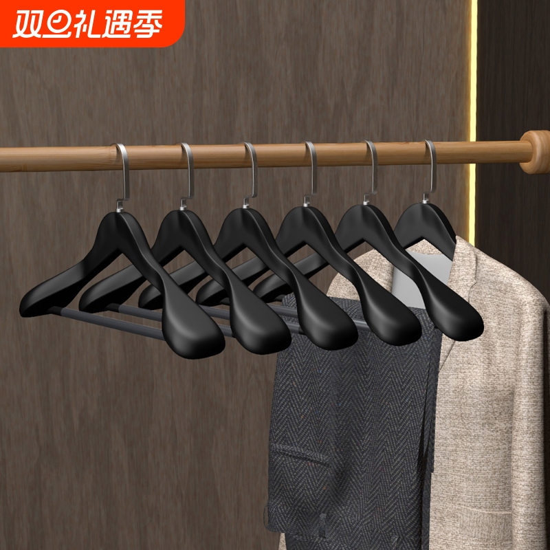 白色黑色实木衣架服装店晾衣架酒店衣挂衣服架衣撑裤夹木质衣架