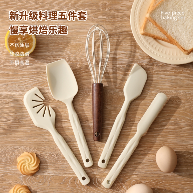 烘焙工具铂金级硅胶油刷刮刀刮铲烧烤夹抹刀清洁打蛋器防烫不伤锅