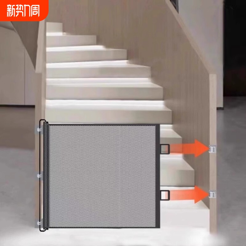 免打孔宠物围栏可伸缩防猫门栏加高拦猫隔离网防护狗栅栏楼梯阳台