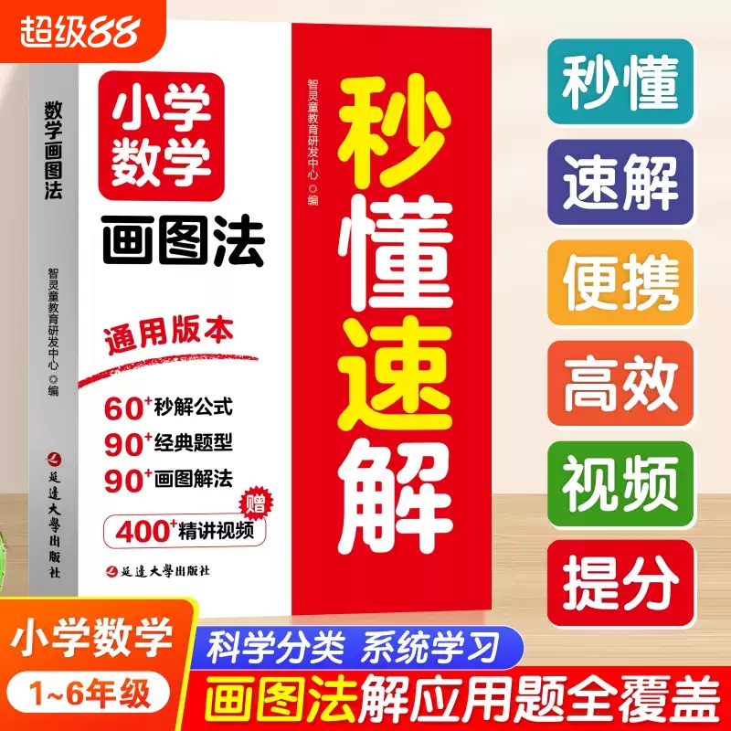 2025新版小学数学画图法通用版1-6年级科学分类系统学习教辅秒懂速解思维导图数学知识点全国通用专项训练归纳小学通用知识练习