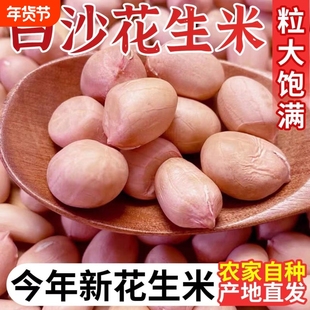 现剥白沙花生米烘炒白晒新货粉皮新鲜大粒榨油花生仁散装