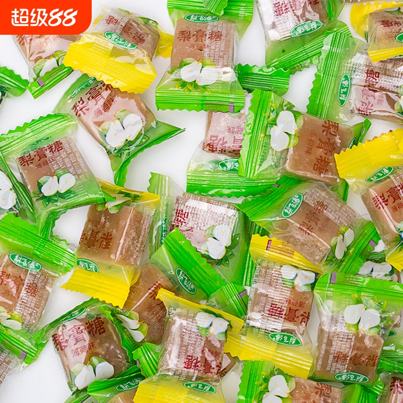 百草秋梨膏糖强劲薄荷糖清新老式手工清凉润喉糖果散装食品小零食