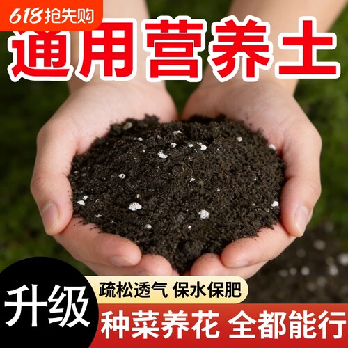 营养土花土土壤种植土养花专用通用型泥土盆栽多肉土家用种菜疏松