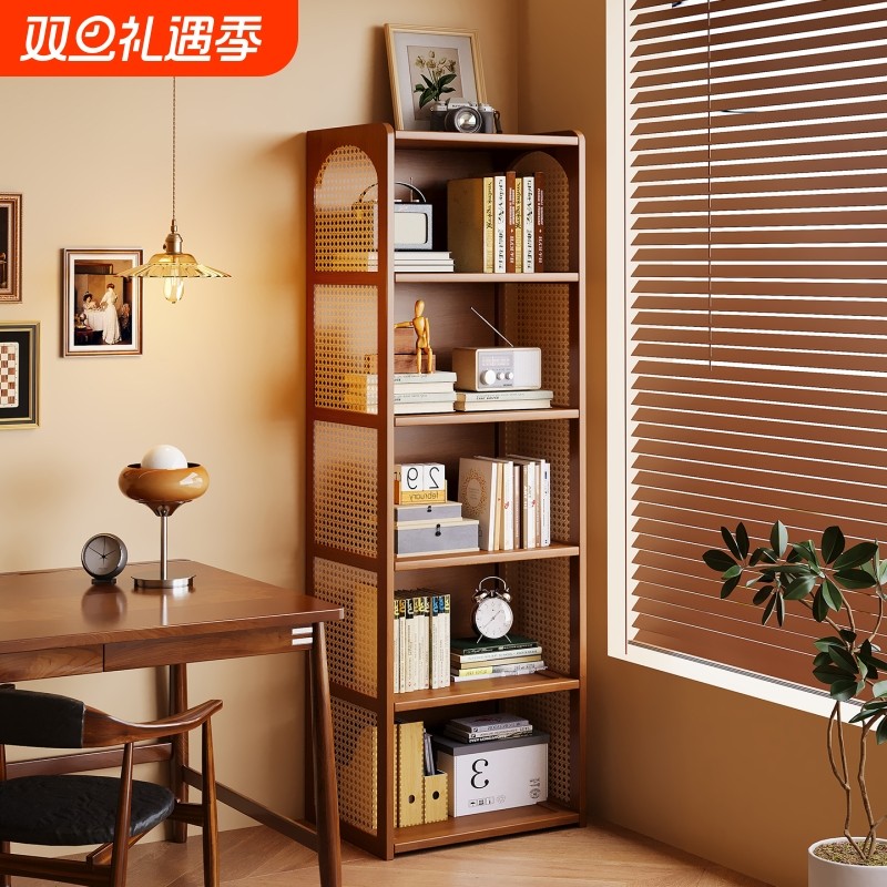 书架置物架落地简易家用多层客厅柜子储物柜小书柜靠墙边收纳台面