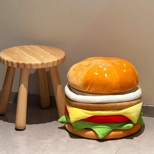 汉堡收纳凳小凳子客厅家用可爱储物箱盒子可坐换鞋凳矮凳板凳坐墩