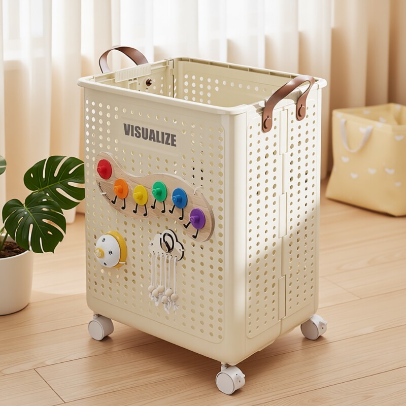 儿童玩具收纳筐大容量宝宝整理箱家用毛绒娃娃储物箱可折叠客厅