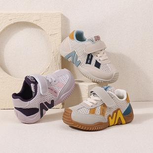 宝宝运动鞋魔术贴软底德训鞋透气网布童鞋宝宝防滑跑步鞋男女板鞋