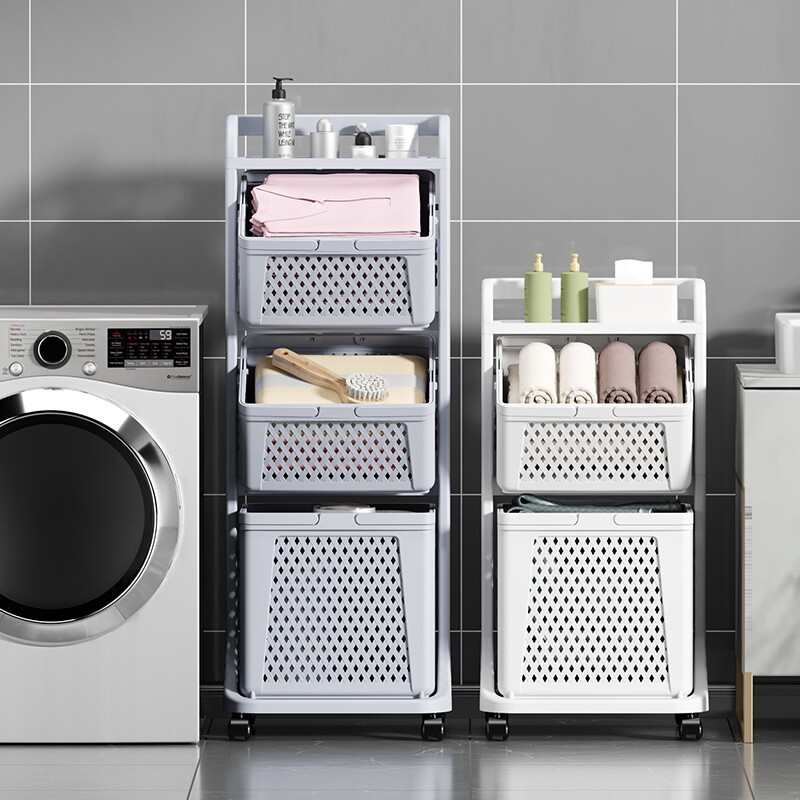 塑料脏衣篮洗衣篮浴室衣服玩具收纳筐脏衣桶收纳篮家用带轮折叠