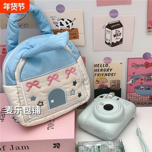 可爱MINI12MINI9保护套手提多功能拍立得SQ1收纳包隔层便携数码包