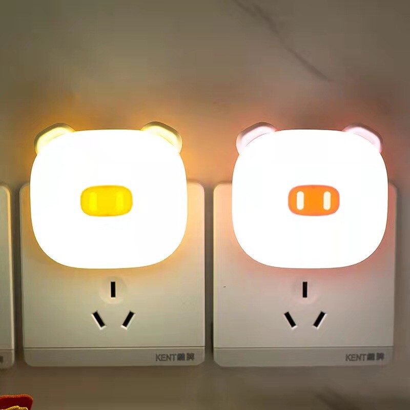 智能感应小夜灯卧室睡眠灯光控led插电节能床头灯儿童护眼灯壁灯