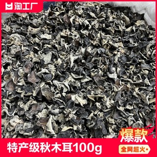 特产级秋木耳黑木耳100g包邮新货非野生正宗脆木耳肉厚无根农家