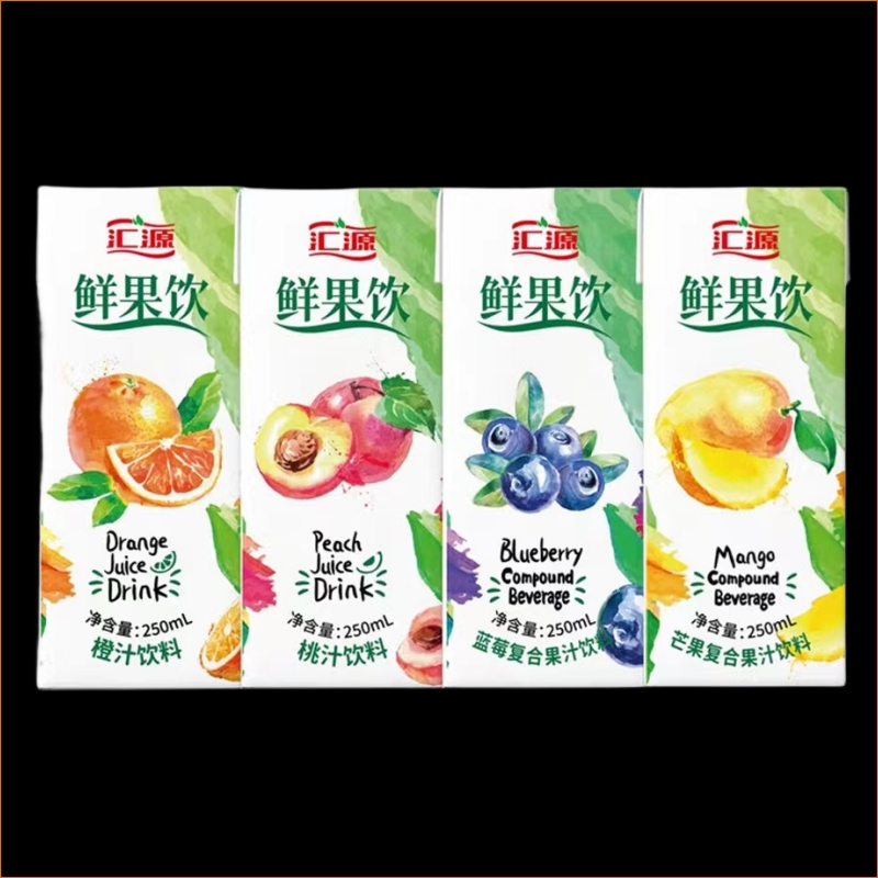 汇源鲜果饮橙汁桃汁蓝莓汁芒果汁混合口味250ml*6盒