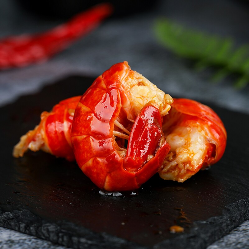 麻辣龙虾尾100克/罐海鲜熟食罐装罐头菜肴开罐即食休闲零食