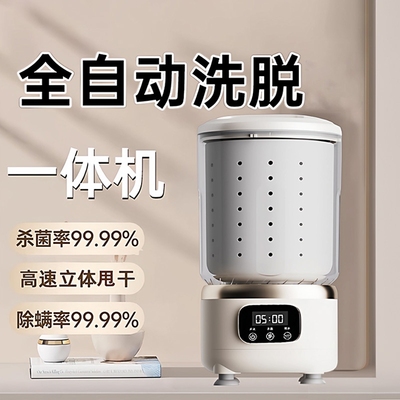 洗脱一体迷你洗衣杯内衣袜子专用全自动洗烘二合一小型洗衣机神器