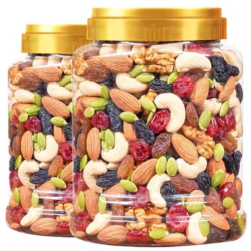每日坚果混合坚果仁7种坚果果干零食重500g1000g罐装腰果瓜子年货