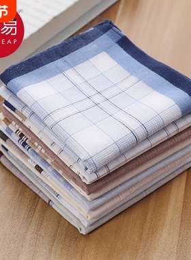 手帕A1pl700-男士手帕巾吸汗随身方巾格子经典老式女手巾小方巾