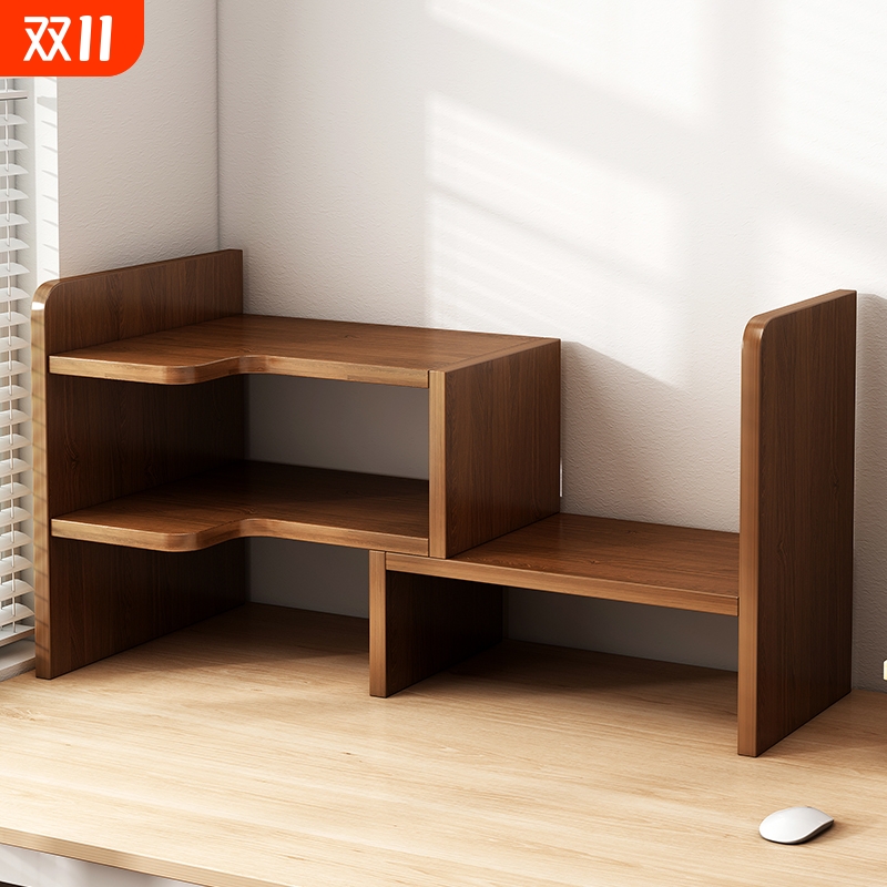 书架置物架桌上多层伸缩收纳柜子