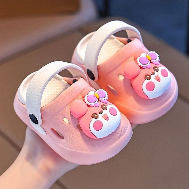 洞洞鞋儿童女宝宝1-3岁厚底沙滩外穿小童透气可爱卡通婴儿夏拖鞋