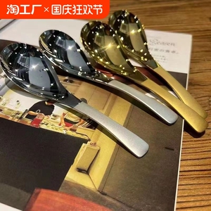 高颜值不锈钢勺子餐勺韩式甜品勺家用吃饭勺成人汤匙小汤勺儿童勺