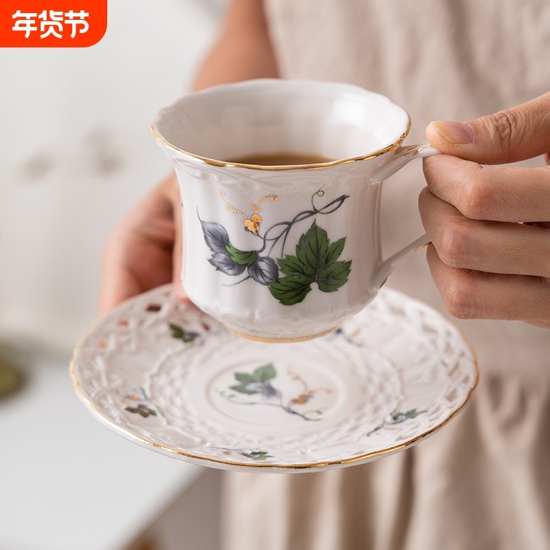 咖啡杯高颜值陶瓷复古杯子宫廷风咖啡杯碟壶套装英式下午茶杯欧式,餐饮具,水具套装,淘宝优惠券,粉丝福利购,淘宝优惠卷