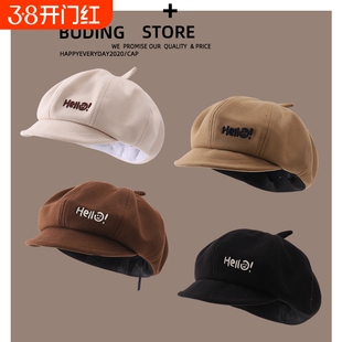 儿童贝雷帽春秋复古女童洋气百搭男童八角帽冬季英伦宝宝画家帽潮