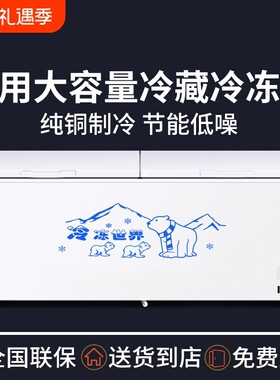大容量卧式冷柜展柜冷冻保鲜冷藏