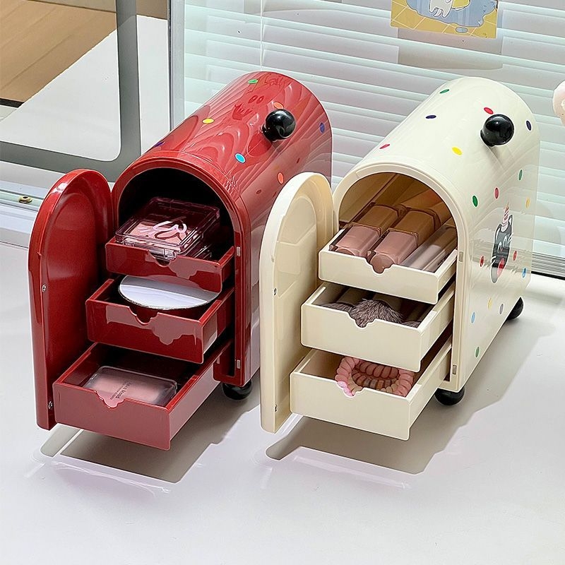 收纳盒梳妆台化妆品口红整理盒整理桌面杂物抽屉式置物架子面膜