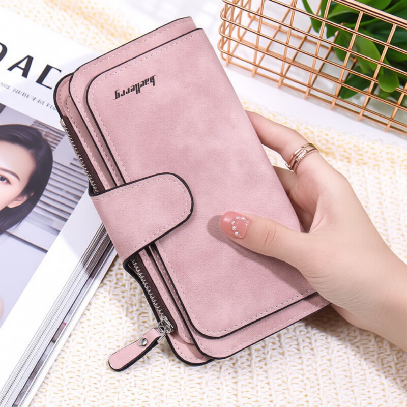 女士钱包女长款软皮磨砂气质简约拉链钱夹皮夹高级感零钱证件精致