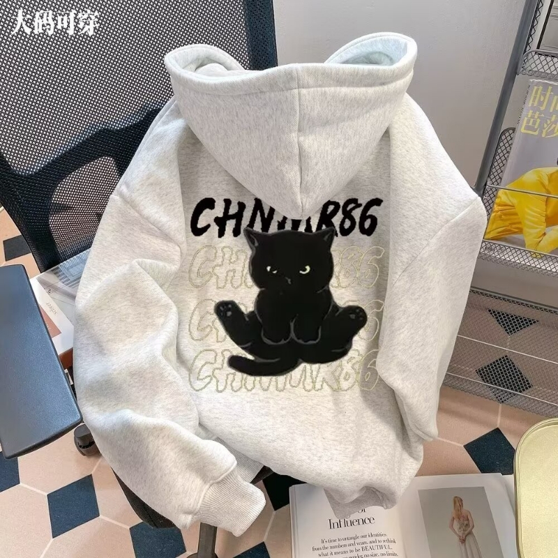 美式潮牌超好看卫衣显瘦连帽外套