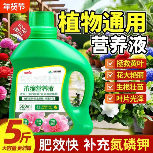 超浓缩植物营养液花肥通用化肥料绿植盆栽绿萝叶黄通用富贵竹室内