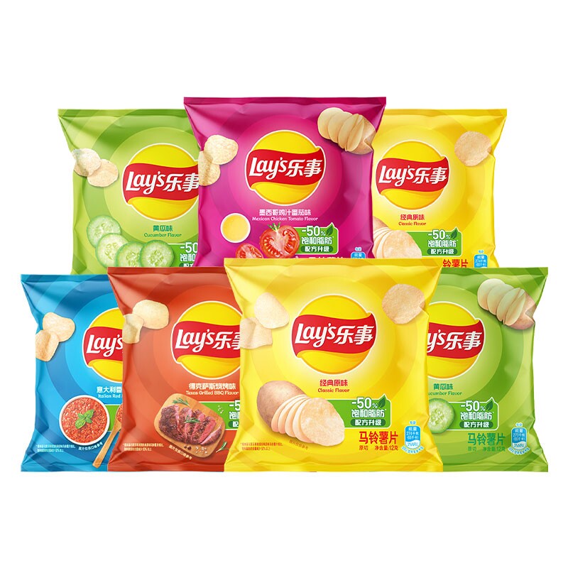 乐事薯片混口味12g*7包