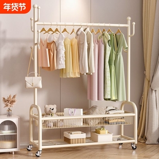 衣帽架落地式家用卧室挂衣服架子晾衣架置物架堆放客厅收纳衣物