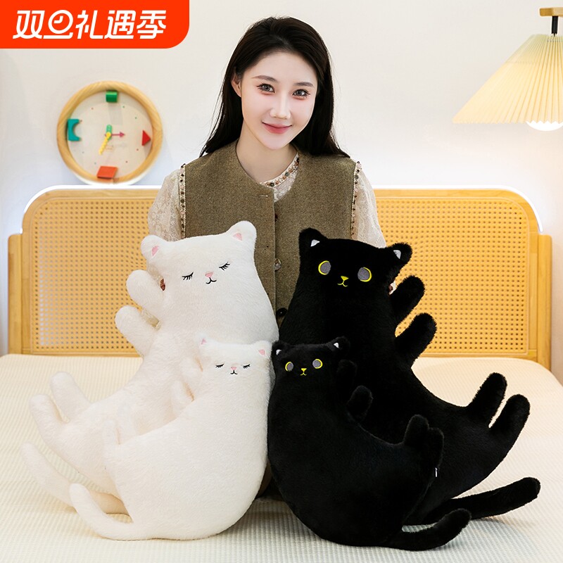 可爱猫咪毛绒玩具公仔玩偶趴姿抱枕安抚布娃娃儿童生日礼物送女生