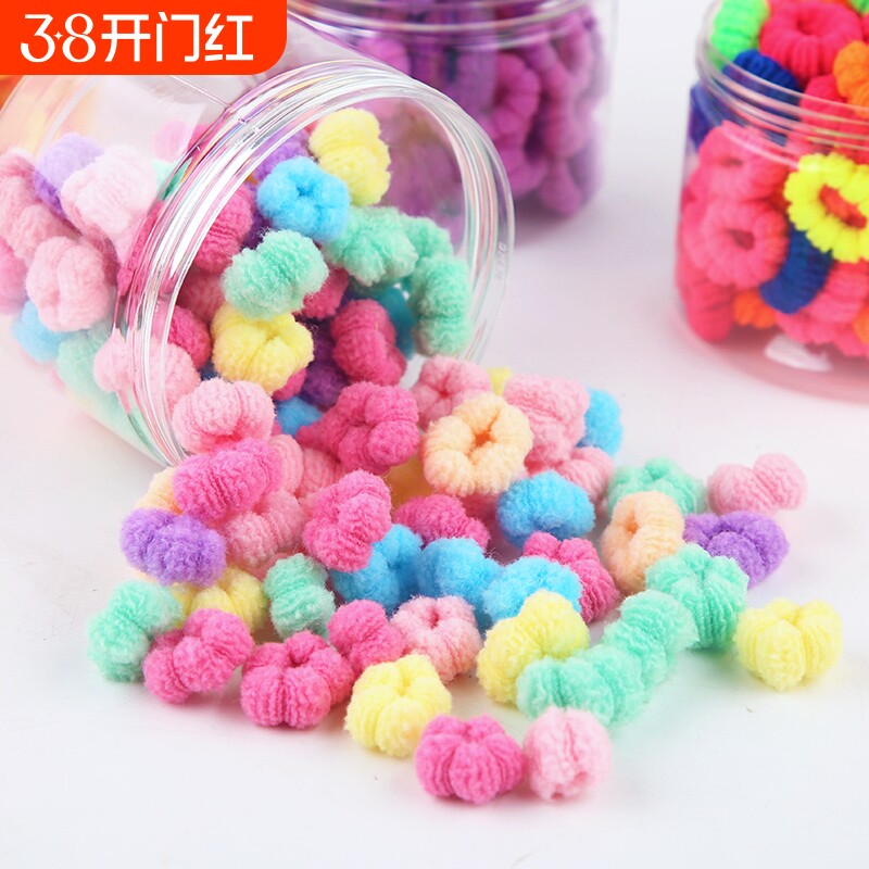 儿童无缝发绳扎头发皮筋女孩不伤发宝宝百搭小发圈发饰不勒手工