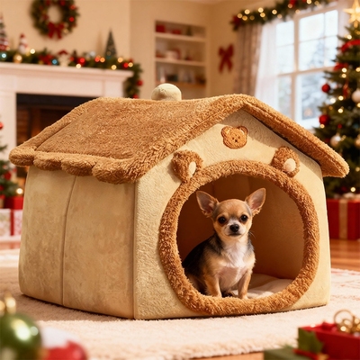 小茶喵猫窝狗窝四季可用保暖舒适