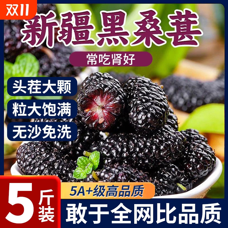 新疆桑葚干黑桑椹特级官方旗舰店中药材的功效与作用新货泡水特产