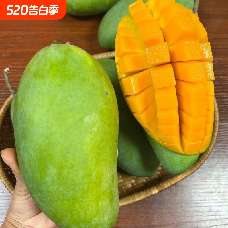 正宗越南大青芒玉芒现摘当季新鲜水果整箱9斤青皮芒果大果