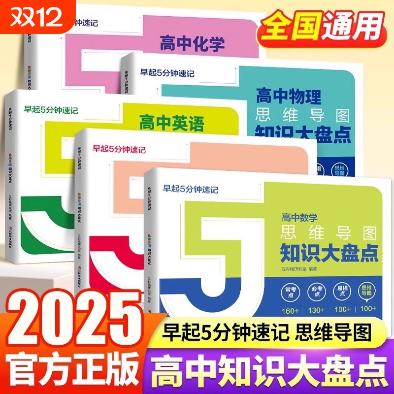 高中数学思维导图知识大盘点早起5分钟速记张老师雪峰2025高考复习难点汇总辅导资料工具口袋书语文英语物理化学基础Z知识必背手册