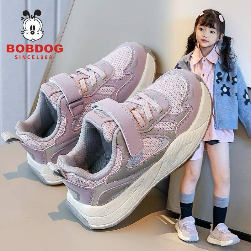 巴布豆女童运动鞋2025秋季新款鞋子休闲跑步鞋儿童软底轻便鞋女童